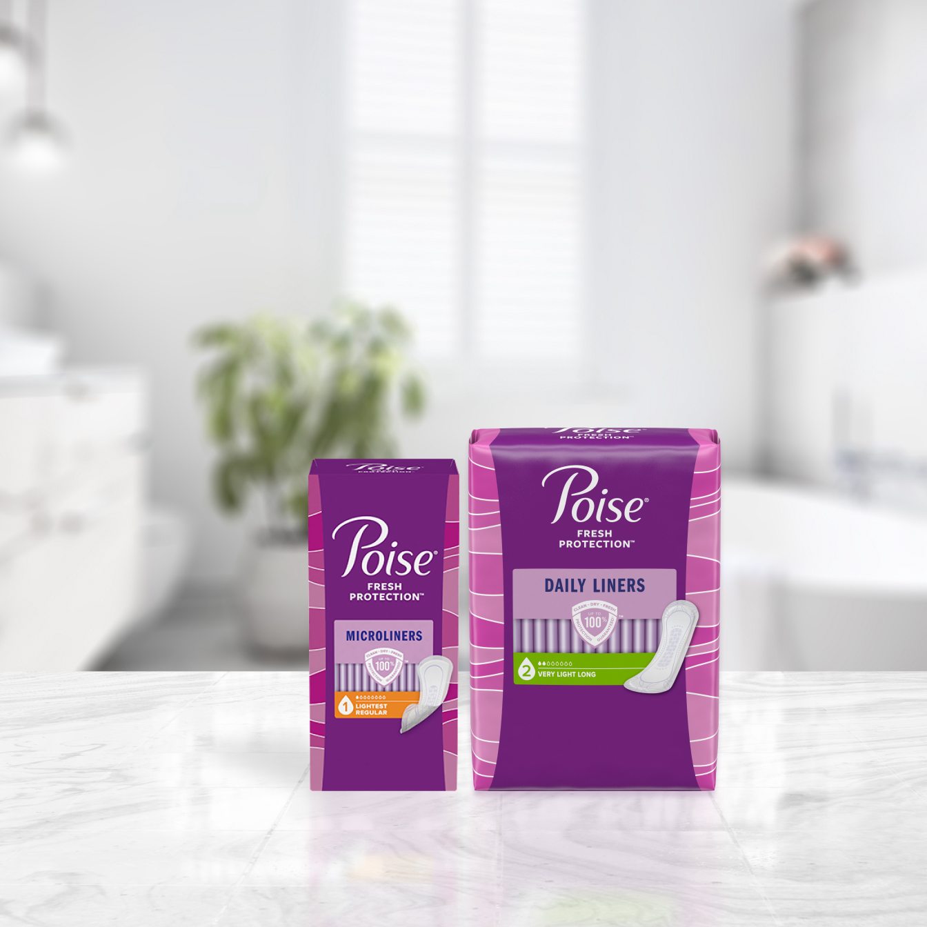 Poise® incontinence liners for women