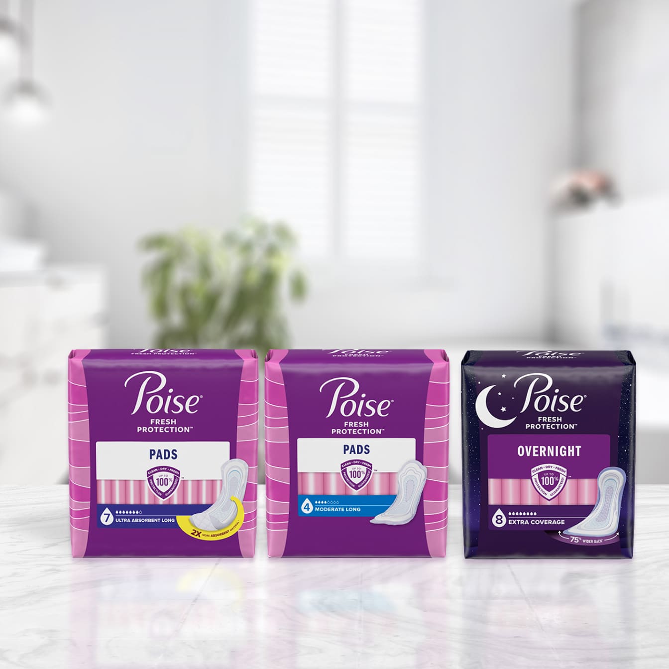 Poise® incontinence pads for women